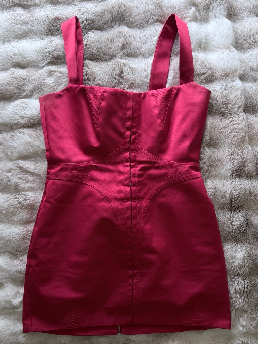 KHY Red satin corset mini dress - 8 - Picture 4 of 7
